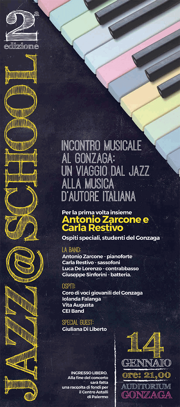 Jazz@School: concerto di beneficenza per il Centro Astalli Palermo