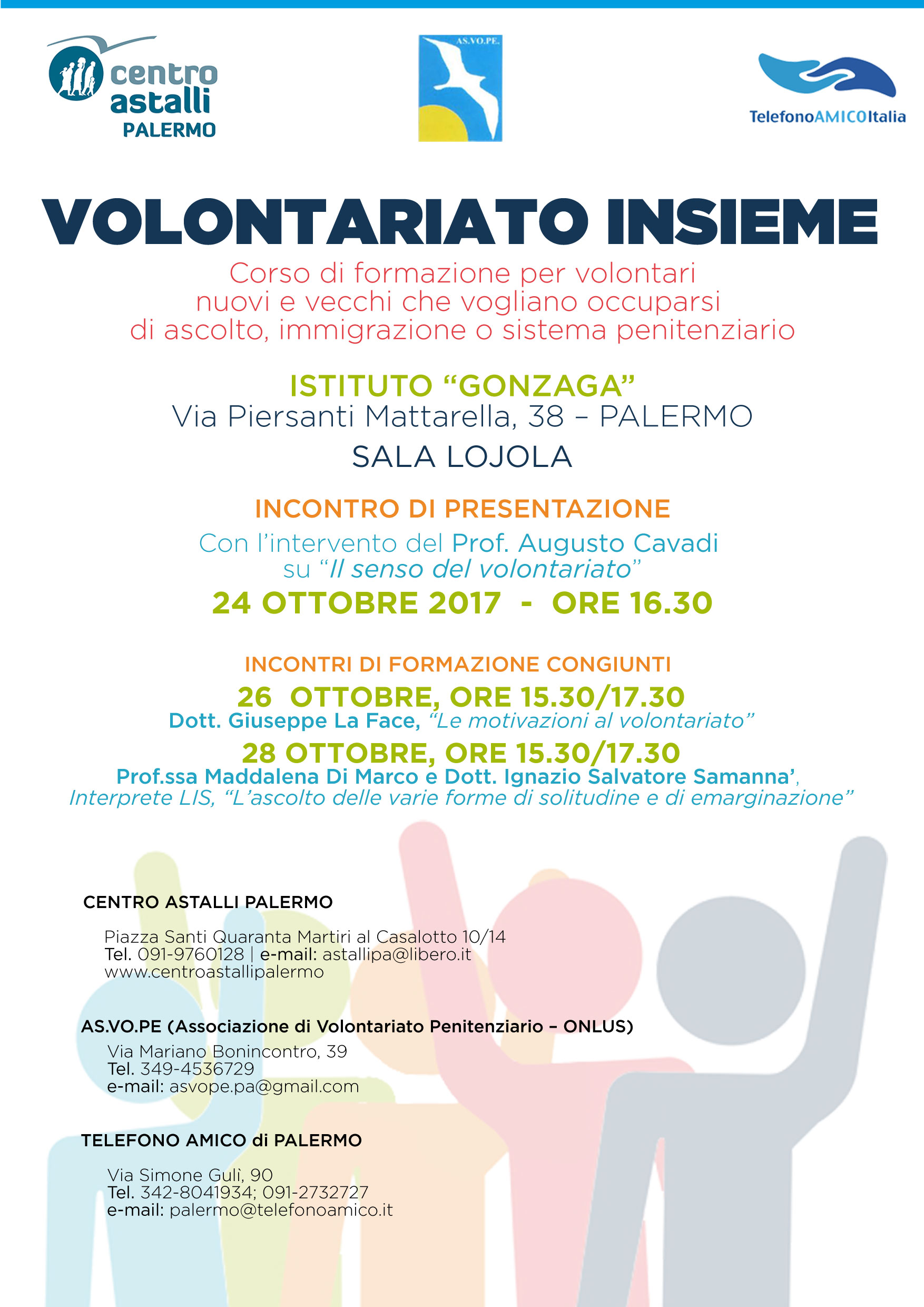 Volontariato insieme – il corso di formazione di Astalli, AS.VO.PE. e Telefono Amico